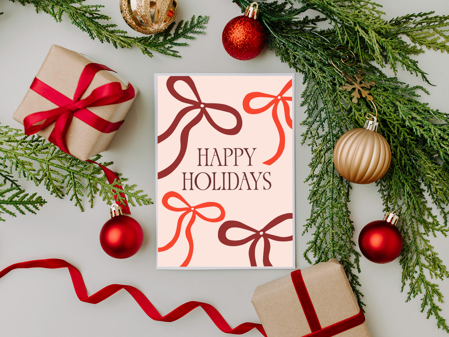 "Happy Holidays" Holiday Greeting Card