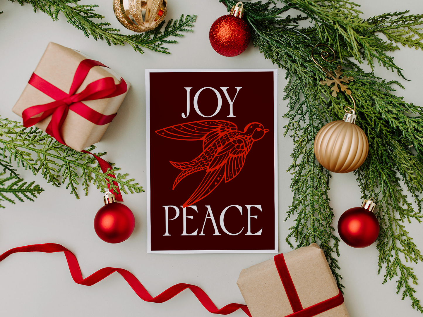 "Joy & Peace" Holiday Greeting Card