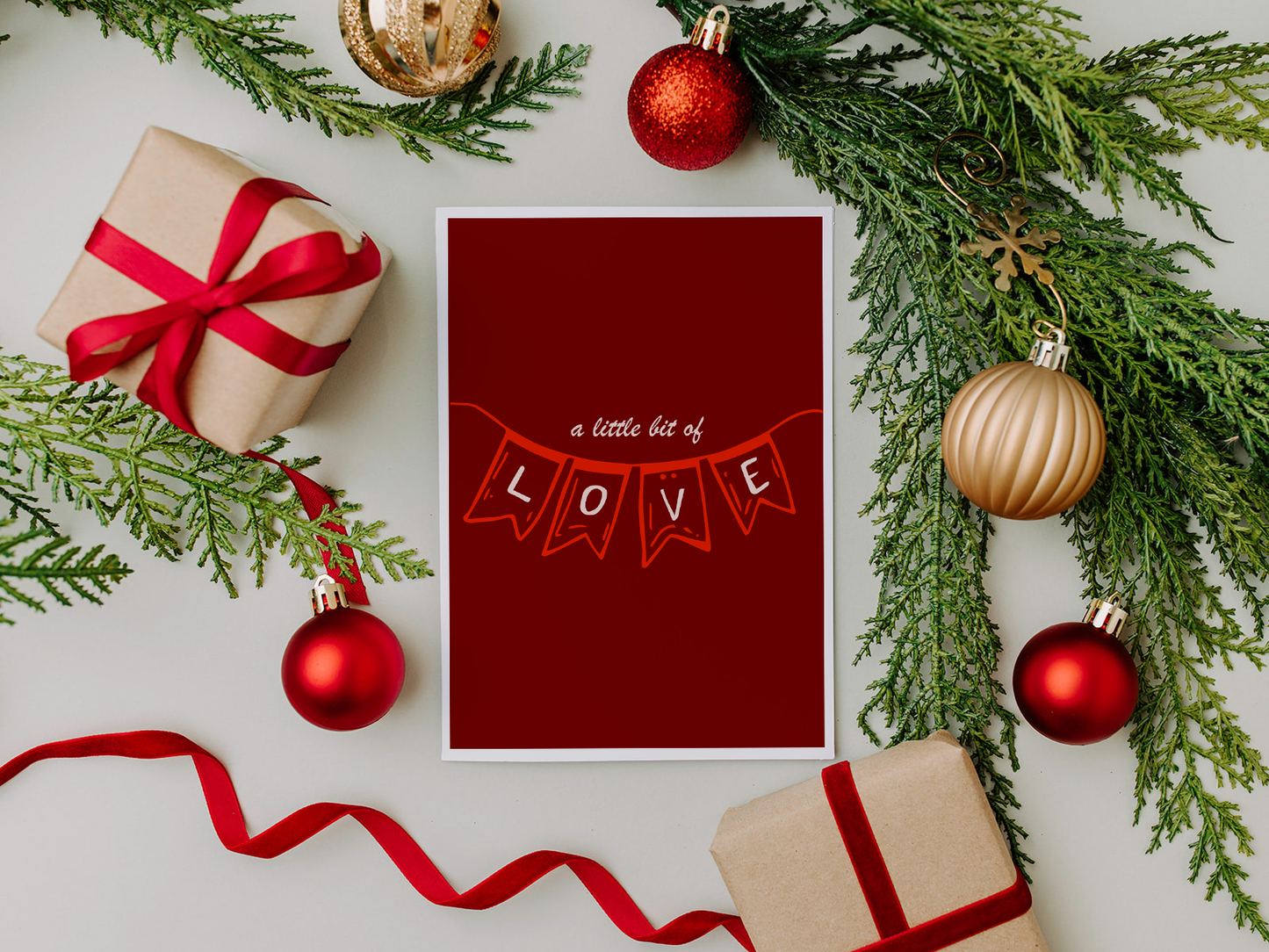 "L O V E" Holiday Greeting Card