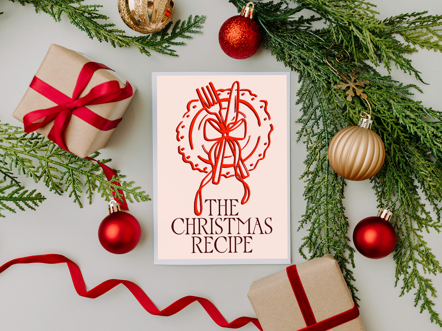 "CHRISTMAS RECIPE" Holiday Greeting Card