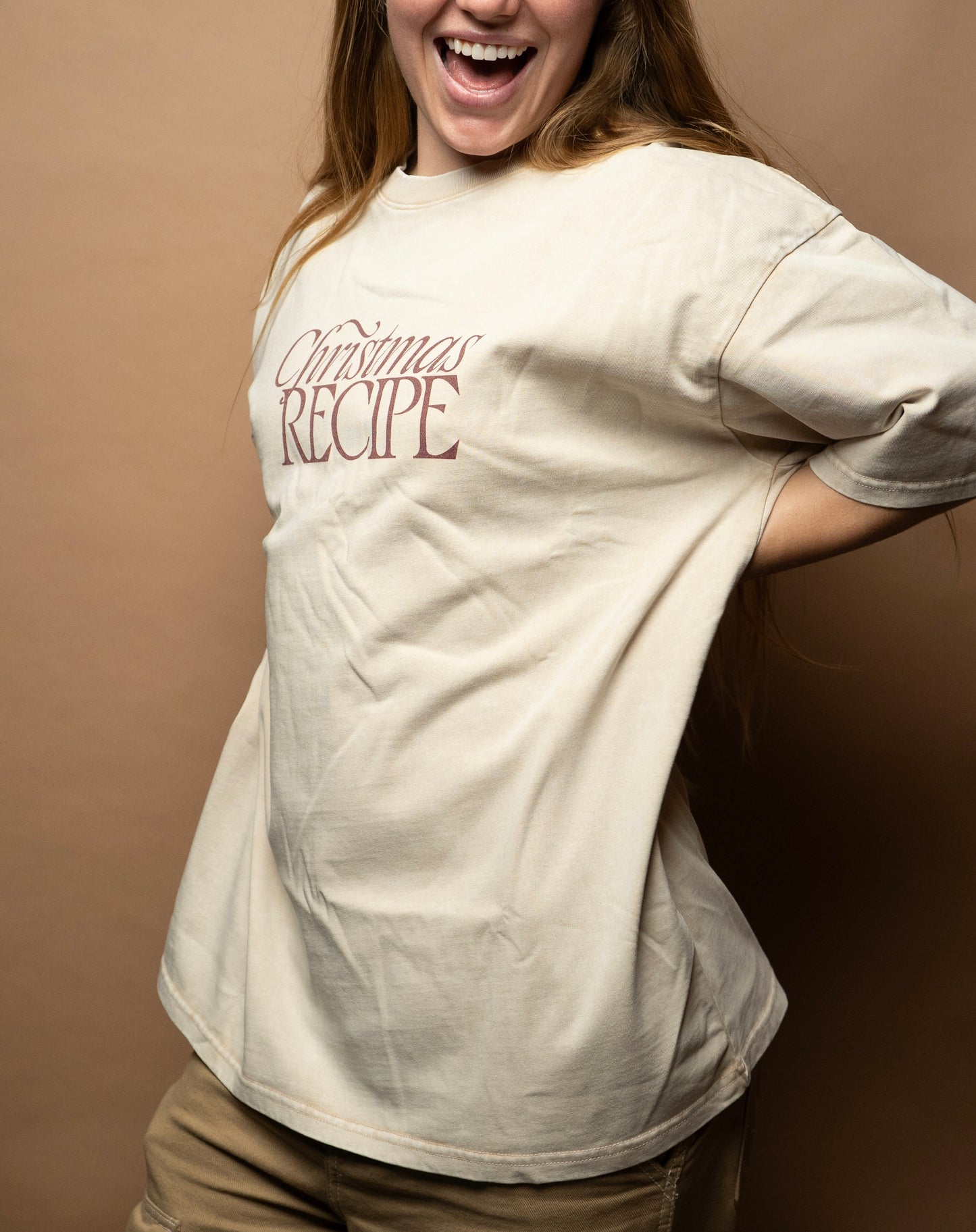 Christmas Recipe T-Shirt in Beige– Limited Edition