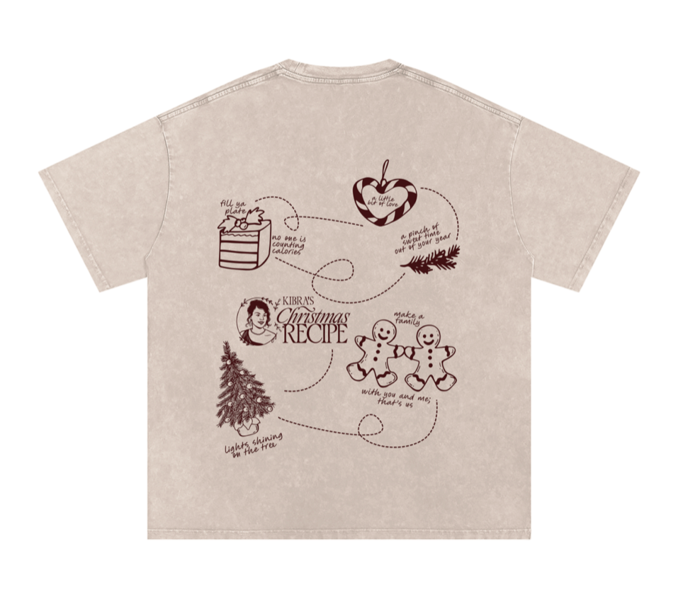Christmas Recipe T-Shirt in Beige– Limited Edition