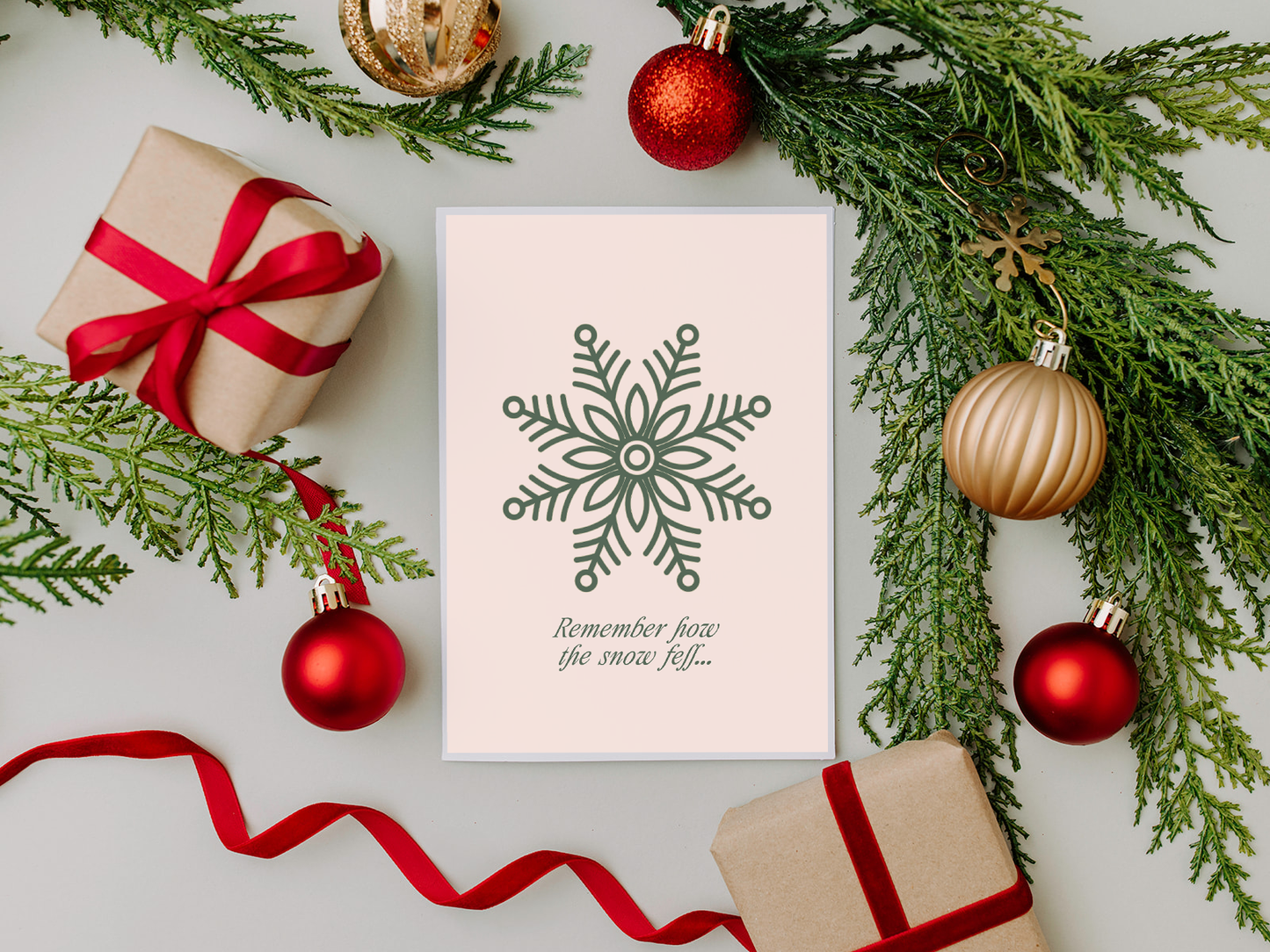 "Remember how the snow fell..." Holiday Greeting Card